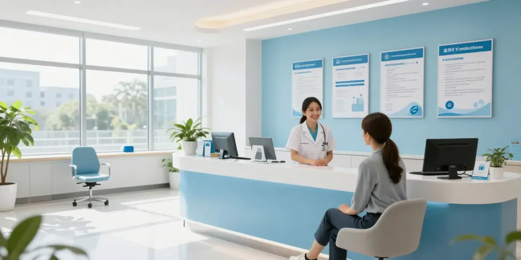 Healthcare provider consultation in a wellness center highlighting toto slot in patient care.